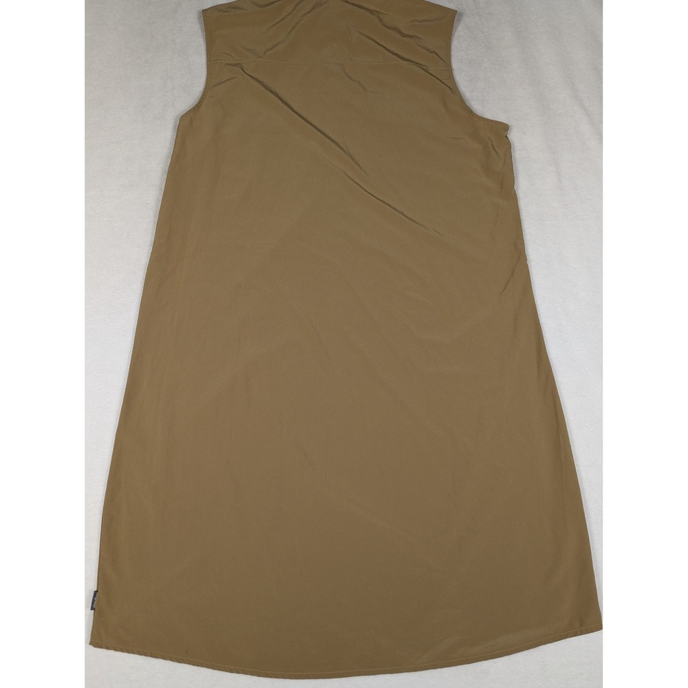 Eddie Bauer Womens TXL Tan Sleeveless Button Up Travex Hiking Shift Dress Khaki - Picture 4 of 6